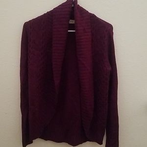 Crocheted woven cardigan